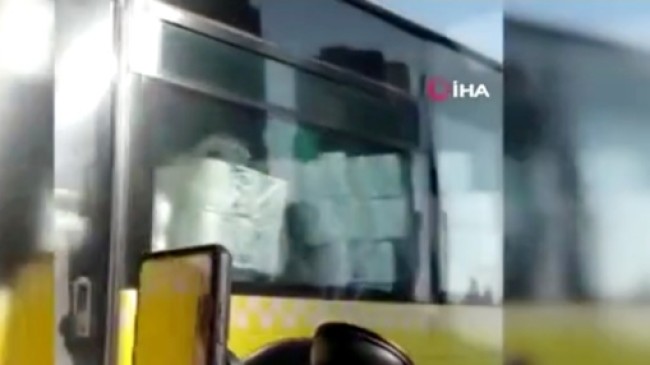 İETT otobüsü ile kâğıt havlu taşıdılar!