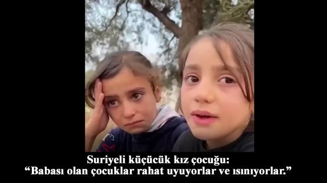 Suriyeli kız çocuğu, “Bizim suçumuz ne ki üşüyoruz!”