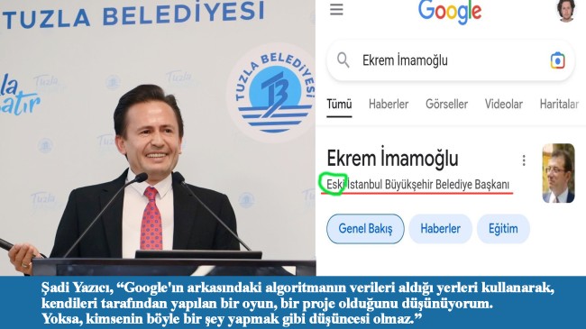 Tuzla Belediye Başkanı Şadi Yazıcı, “Bir algı operasyonu ve PR çalışması”