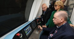 Cumhurbaşkanı Erdoğan, Kağıthane – İstanbul Metrosu test sürüşünü yaptı