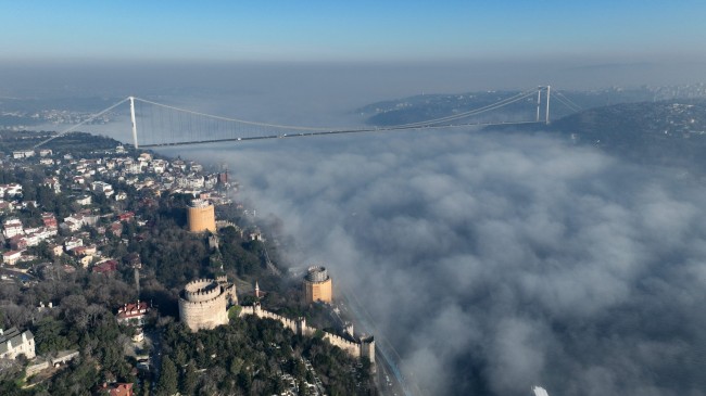 İstanbul’da muhteşem sis görüntüleri