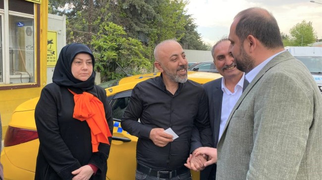 AK Parti Milletvekili adayı Aydoğan Ahıakın, taksicileri ziyaret etti