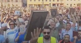 İsveç’te meydanlarda binlerce Müslüman hep bir ağızdan Kur’an okudu