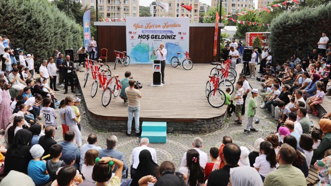 Çekmeköy Belediyesi’nden 105 Kur’an Kursu birincisine 105 adet bisiklet