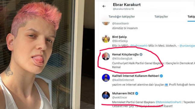 Ebrar Karakurt, sosyal medya hesabından bakın kimleri takip ediyormuş (!)