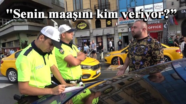 Taksim’de denetime takılan adam polis ekiplerine hakaret etti