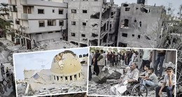 Siyonist katil İsrail, Gazze’de sivilleri ve camileri hedef alıp bomba yağdırıyor