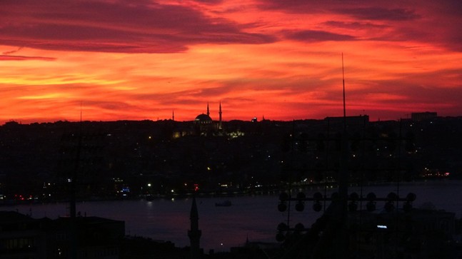 İstanbul’da günbatımı manzarası