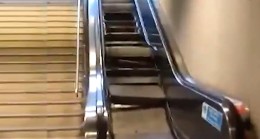 İBB’ye bağlı Esenler Üçyüzlü Metrosunda faciadan dönüldü: Yürüyen merdiven bir anda çöktü