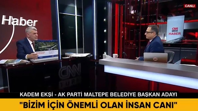 Maltepe Belediye Başkan adayı Kadem Ekşi, CNN Türk’te projelerini anlattı