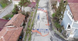 Maltepe Belediyesi çökme meydana gelen yola müdahale etmiyor