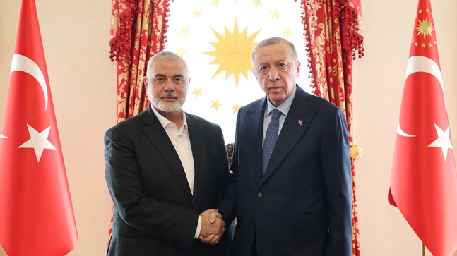 Cumhurbaşkanı Erdoğan, Hamas Siyasi Büro Başkanı Haniye’yi kabul etti